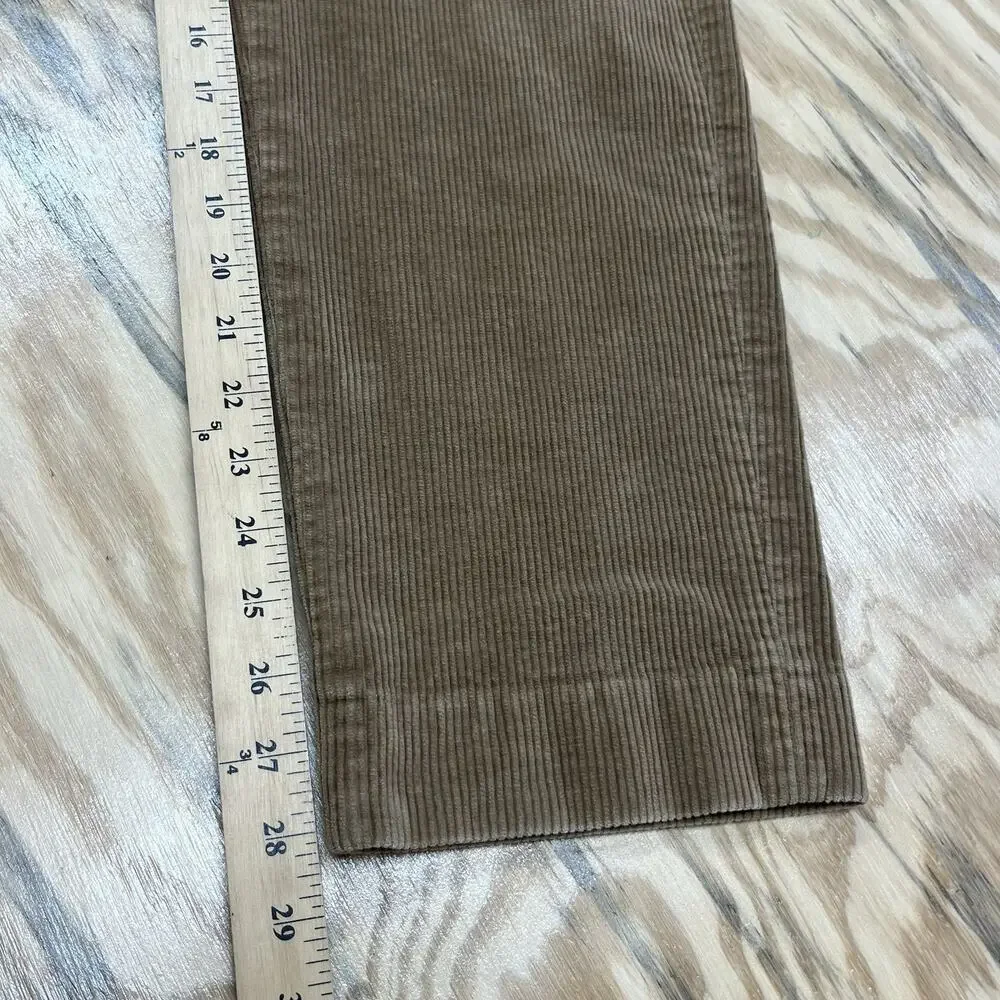 Brooks Brothers Clark Fit Corduroy Pants Mens 32X30 (32X28) Beige Stretch Casual
